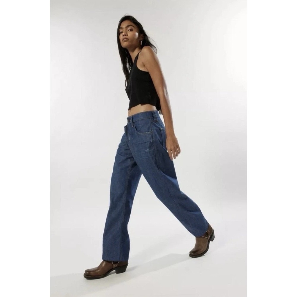 BDG Jet Twisted Straight Jeans Size 27W Dark‎ Wash Low Rise Relaxed Straight NWT